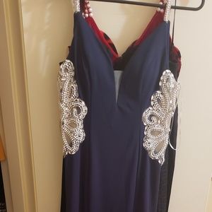 Fashion nova navy blue dress